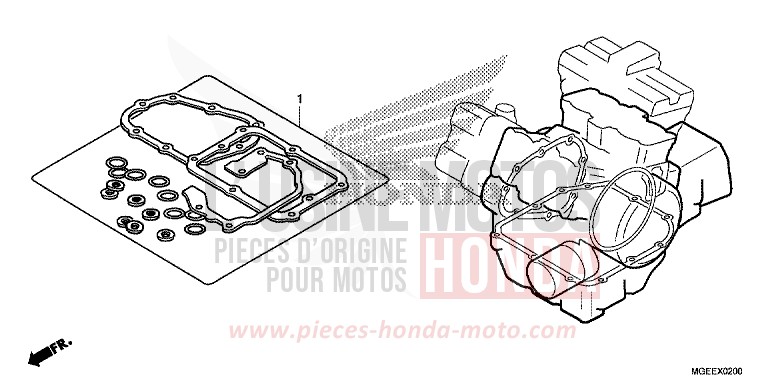 TROUSSE DE JOINT B de VFR1200F DCT TITANIUM BLADE METALLIC (YR316) 2015